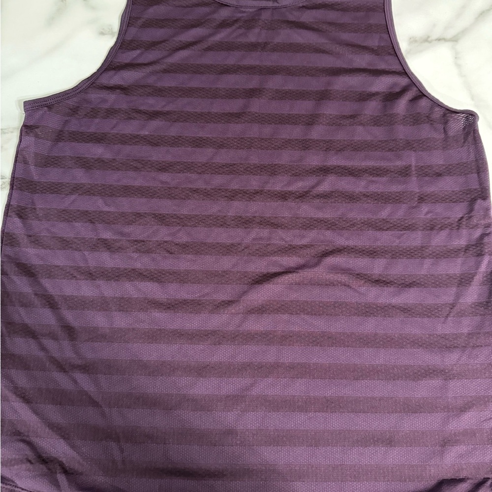 Purple Striped Women's Tank Top